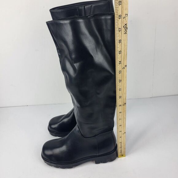 Nine West Women's Zip Up Knee High Fashion Boots Black Size 7.5M - Picture 3 of 16